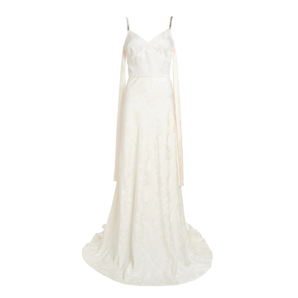 Markarian NWT Circe Floral Jacquard Arm Bow Gown / Bridal Collection / Sz 2